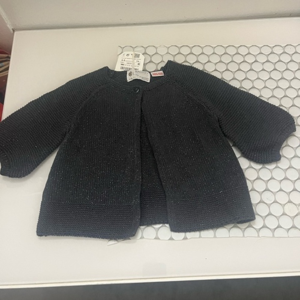 Zara Chic charcoal grey Knit Kids sweater